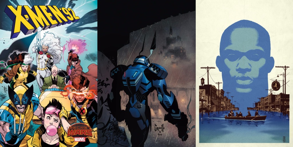 X-MEN '92 (Marvel, June TBD), BATMAN #41 (DC, June 10), STRANGE FRUIT (BOOM! Studios, July TBD).