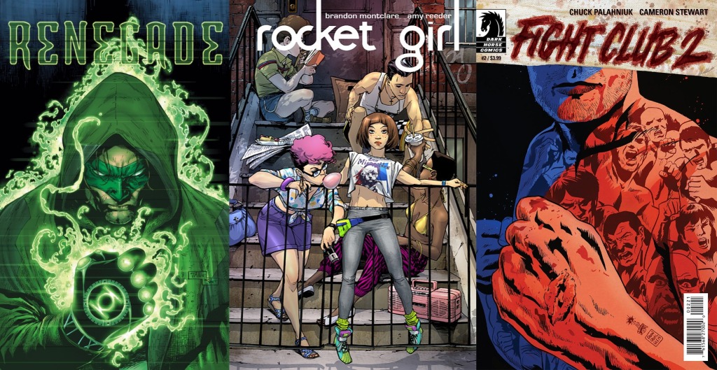 GREEN LANTERN #41 (DC, June 3), ROCKET GIRL #7 (Image, June 3), FIGHT CLUB #2 (Dark Horse, June 24).