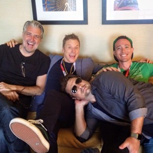 Clockwise from L 2 R: Writer/Producer PJ Haarsma; Alan Tudyk; Lance Paul; Nathan Fillion.