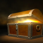 5 (out of 5) Golden Treasure Chests Full of Golden Bibles.