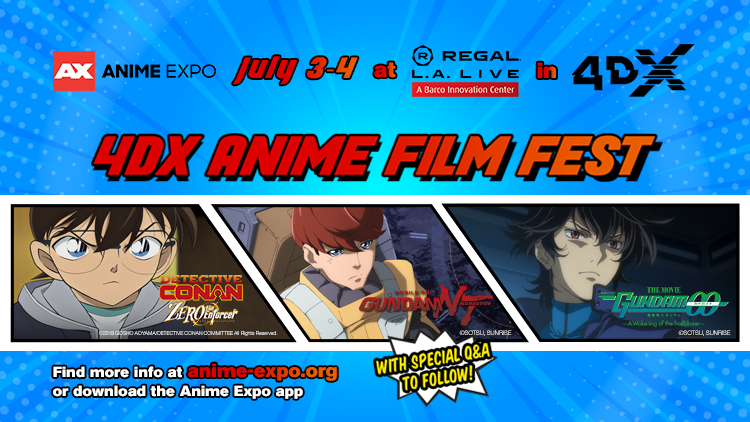 4DX ANIME FILM FEST [AX 2019 News]: Detective Conan, Mobile Suit Gundam Hit the 4th Dimension!