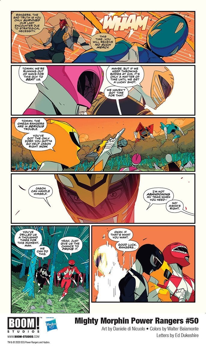 MIGHTY MORPHIN POWER RANGERS #50 [Review]: Necessary Evil End.