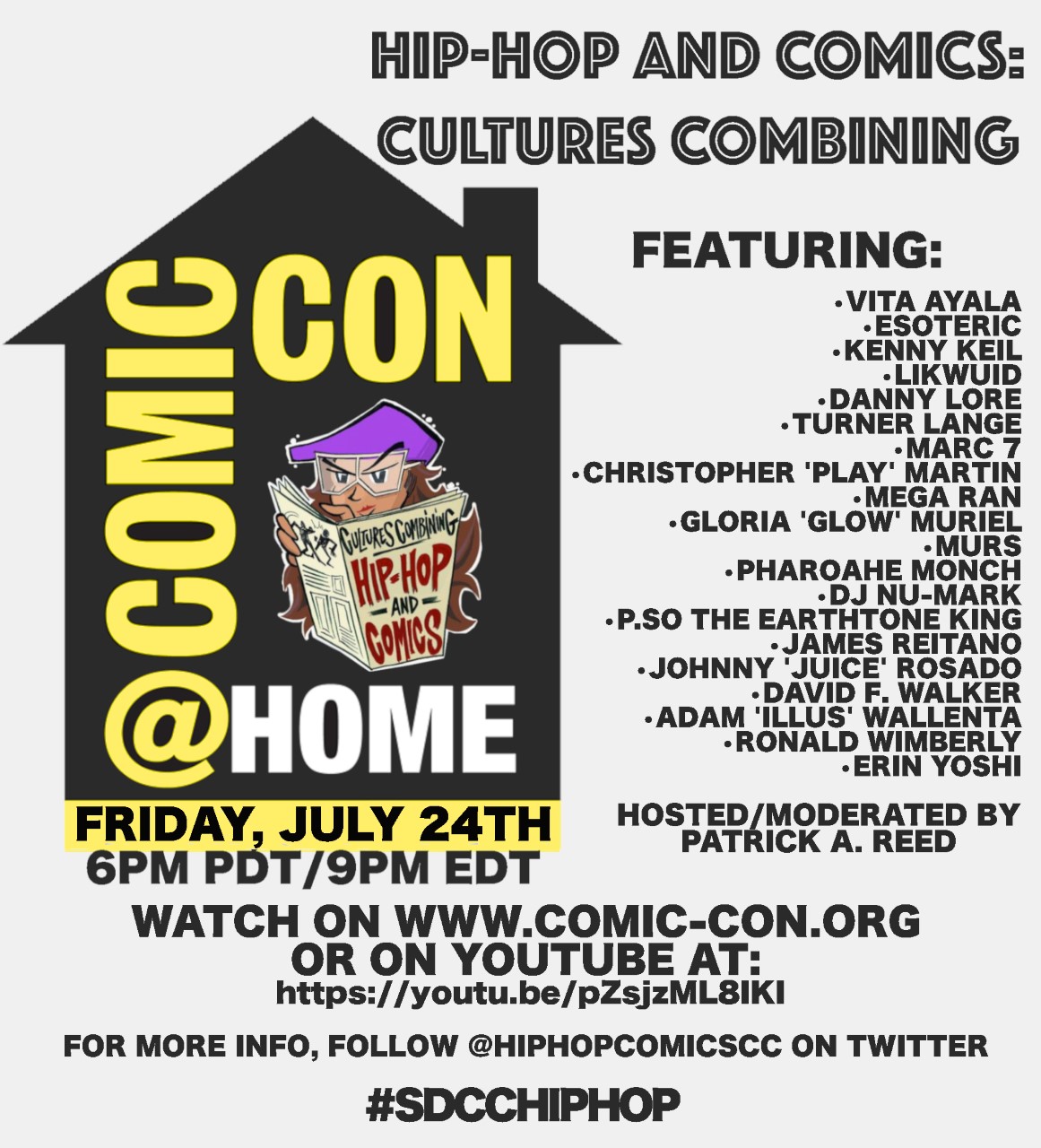 HIP-HOP AND COMICS [Comic-Con@Home]: Rap Legends x Comic Creators x Visual Artists Assemble!